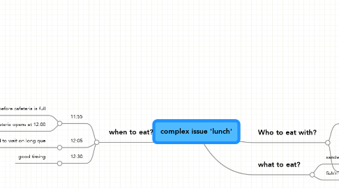 Mind Map: complex issue 'lunch'