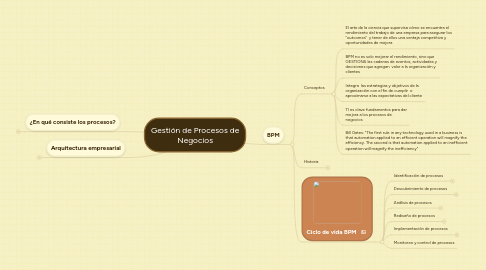 Mind Map: Gestión de Procesos de Negocios