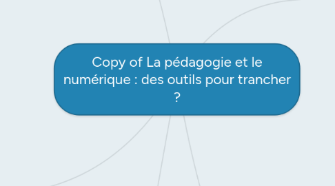 Mind Map: Copy of La pédagogie et le numérique : des outils pour trancher ?