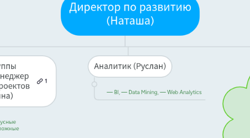 Mind Map: Директор по развитию (Наташа)