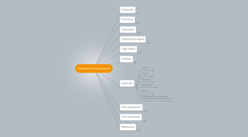 Mind Map: Student Assessments