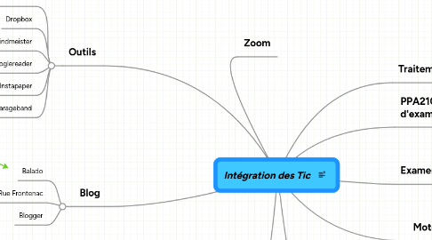 Mind Map: Intégration des Tic