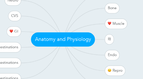 Mind Map: Anatomy and Physiology