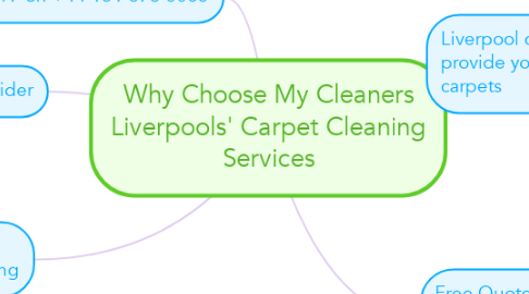 Mind Map: Why Choose My Cleaners Liverpools' Carpet Cleaning Services