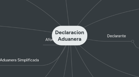 Mind Map: Declaracion Aduanera