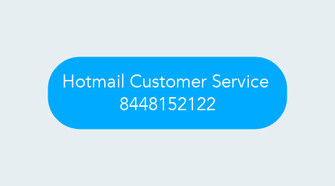 Mind Map: Hotmail Customer Service  8448152122