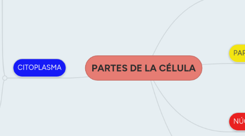 Mind Map: PARTES DE LA CÉLULA