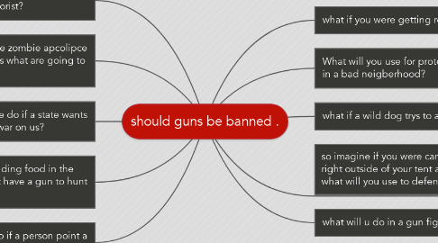 Mind Map: should guns be banned .