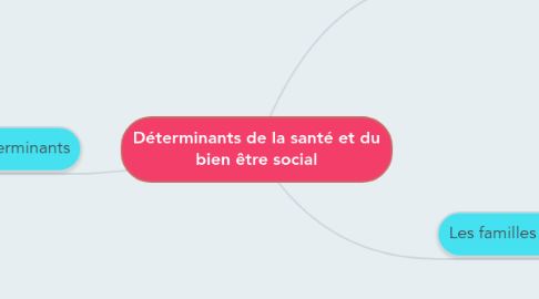 Mind Map: Déterminants de la santé et du bien être social