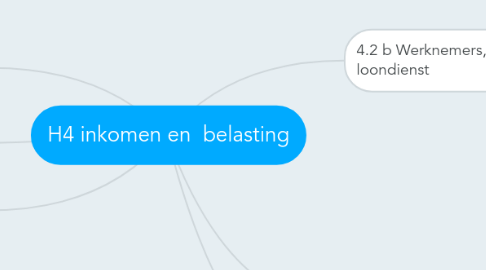 Mind Map: H4 inkomen en  belasting