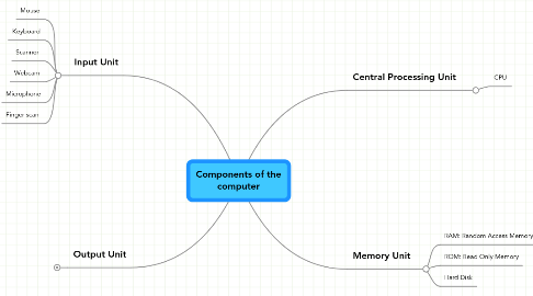 Mind Map: Components of the computer