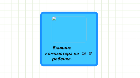 Mind Map: Влияние компьютера на ребенка.