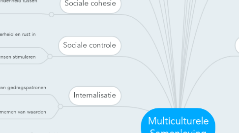 Mind Map: Multiculturele Samenleving
