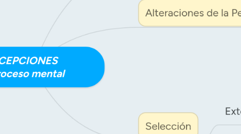 Mind Map: LAS PERCEPCIONES                 Proceso mental