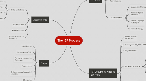 Mind Map: The IEP Process