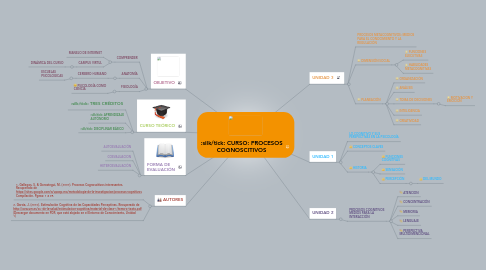 Mind Map: CURSO: PROCESOS COGNOSCITIVOS