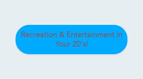 Mind Map: Recreation & Entertainment in Your 20's!