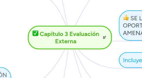 Mind Map: Capitulo 3 Evaluación Externa