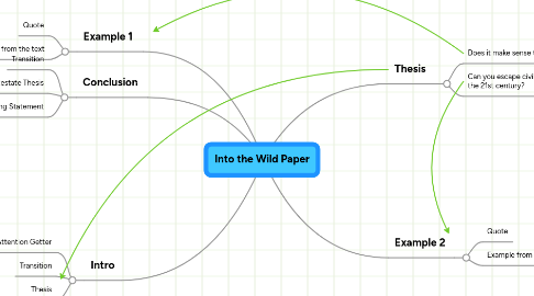 Mind Map: Into the Wild Paper