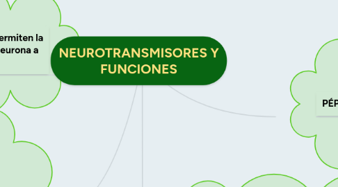 Mind Map: NEUROTRANSMISORES Y FUNCIONES