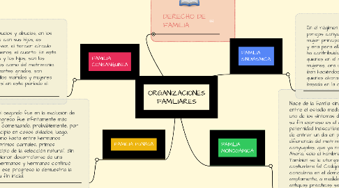 Mind Map: ORGANIZACIONES FAMILIARES