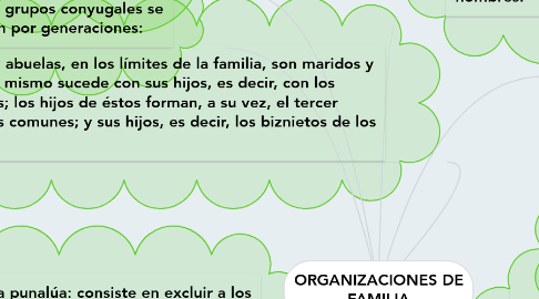 Mind Map: ORGANIZACIONES DE FAMILIA