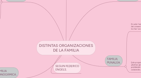 Mind Map: DISTINTAS ORGANIZACIONES DE LA FAMILIA