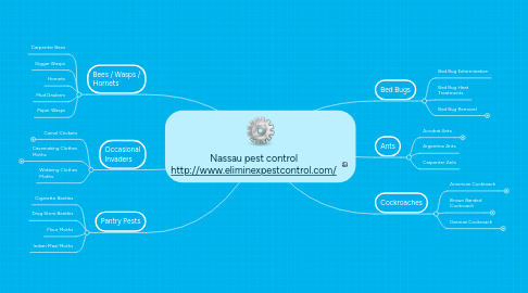 Mind Map: Nassau pest control http://www.eliminexpestcontrol.com/