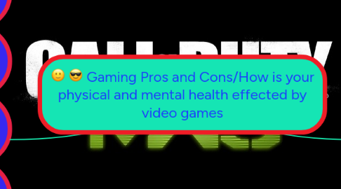 Mind Map: Gaming Pros and Cons/How is your physical and mental health effected by video games