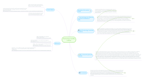 Mind Map: Technology and My Culture