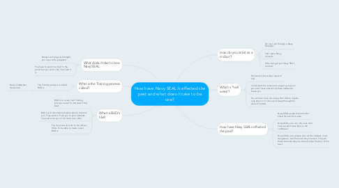 Mind Map: How have Navy SEAL/s effected the past and what does it take to be one?