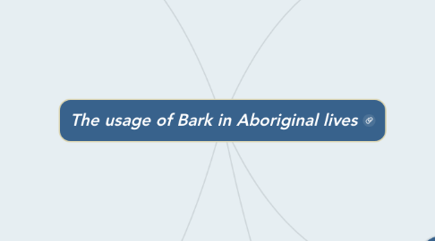 Mind Map: The usage of Bark in Aboriginal lives