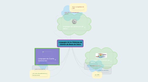 Mind Map: Lenguajes de los Sistemas de Gestión de Bases de Datos