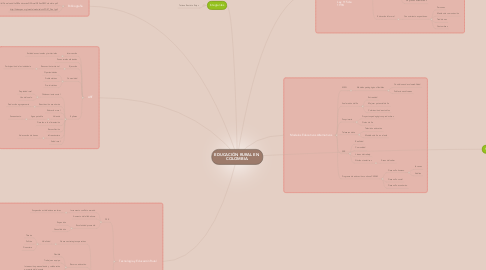 Mind Map: EDUCACIÓN RURAL EN  COLOMBIA.