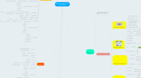 Mind Map: MODELOS TEÓRICOS EN PSICOLOGIA