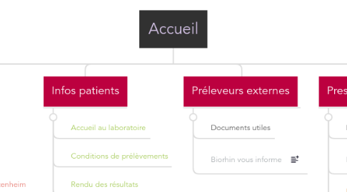 Mind Map: Accueil