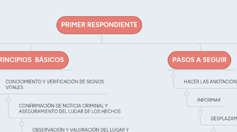 Mind Map: PRIMER RESPONDIENTE