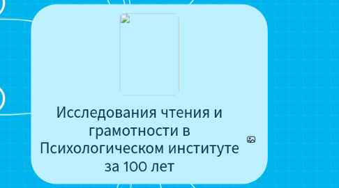 Mind Map: Исследования чтения и грамотности в Психологическом институте за 100 лет