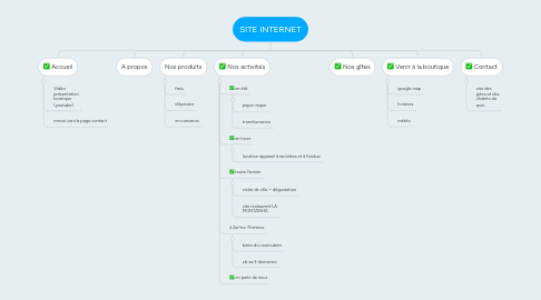 Mind Map: SITE INTERNET