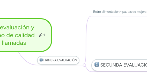 Mind Map: Flujo de evaluación y monitoreo de calidad en las llamadas