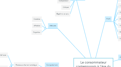 Mind Map: Le consommateur contemporain à l’ère du digital