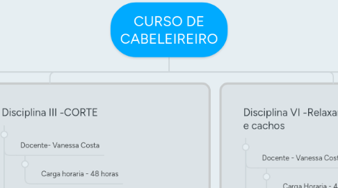 Mind Map: CURSO DE CABELEIREIRO