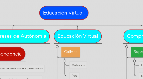 Mind Map: Educación Virtual.