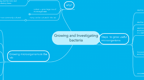 Mind Map: Growing and Investigating bacteria