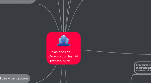 Mind Map: Relaciones del Cerebro con las percepciones