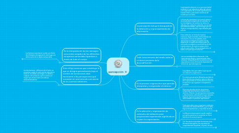 Mind Map: percepción