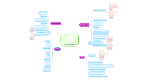 Mind Map: COMPETENCIAS