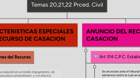 Mind Map: Temas 20,21,22 Prced. Civil