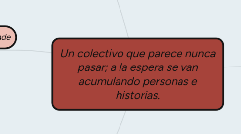 Mind Map: Un colectivo que parece nunca pasar; a la espera se van acumulando personas e historias.