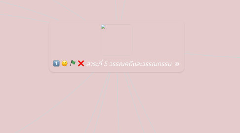 Mind Map: สาระที่ 5 วรรณคดีและวรรณกรรม